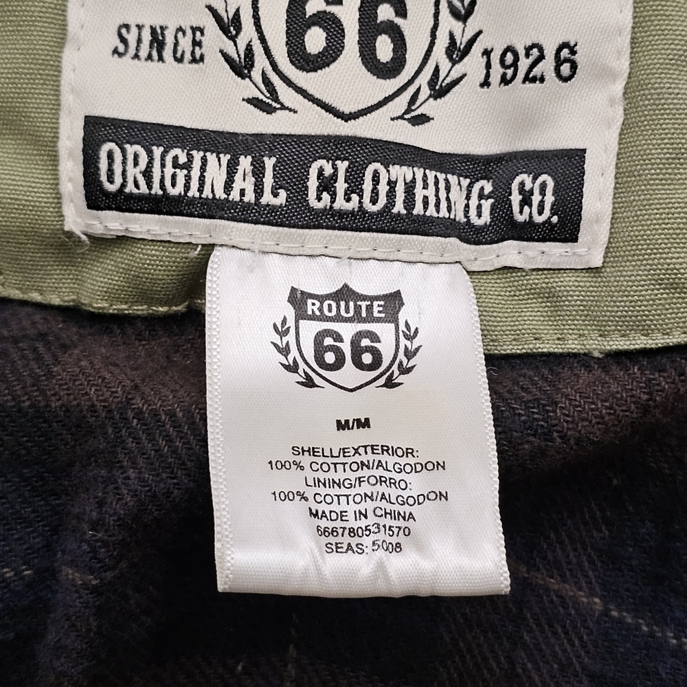 VTG 90s Route 66 Mens Medium Chore Jacket Barn / Field Shacket Plaid Lined - Picture 12 of 12